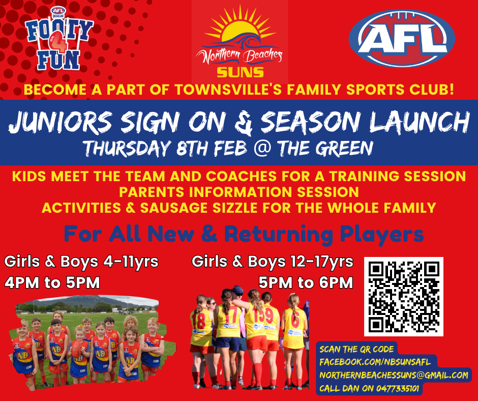 Annual Junior Sign On & Season Launch! A day of fun, footy, and family activities awaits.